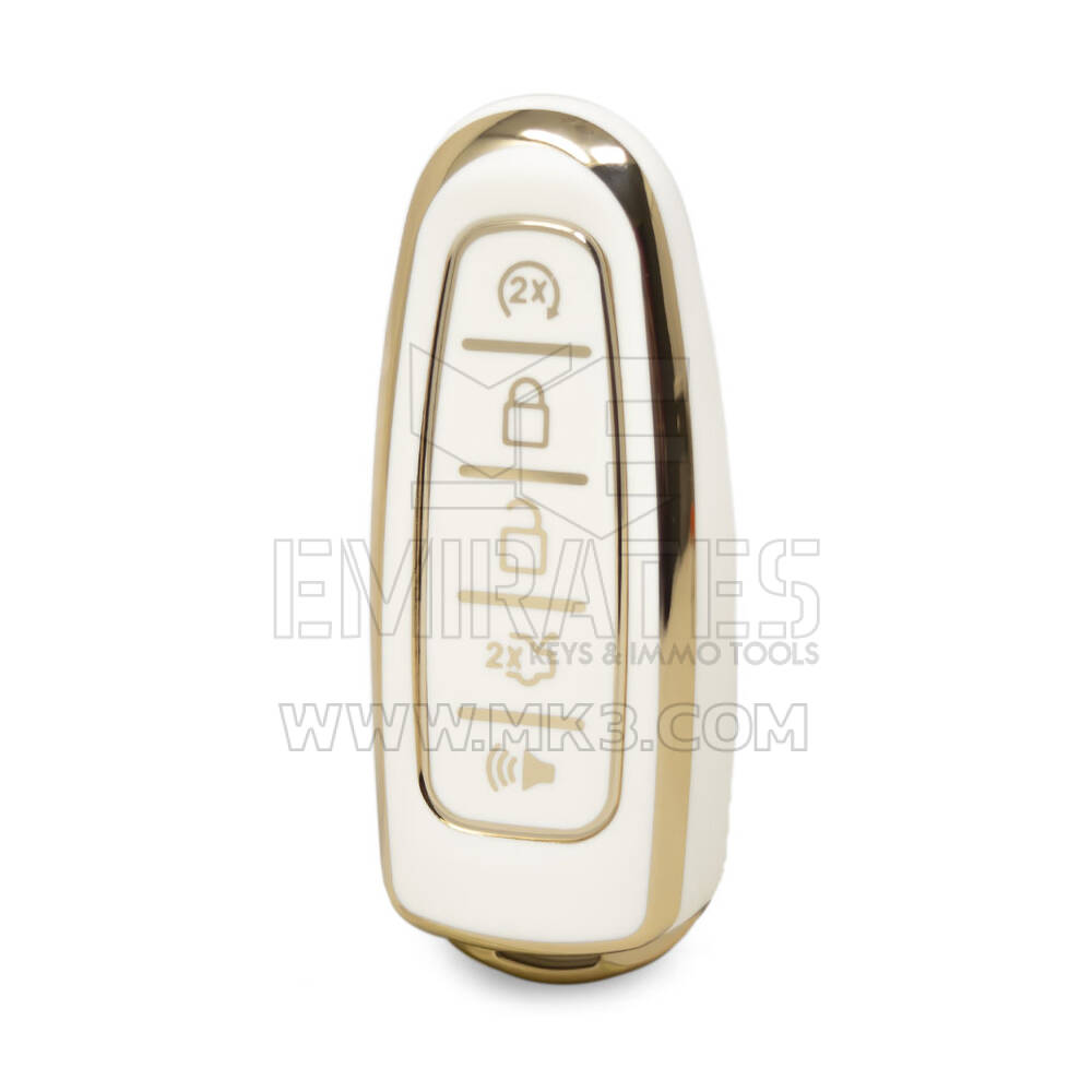 Нано-высококачественный чехол для дистанционного ключа Ford с 5 кнопками белого цвета Ford-J11J