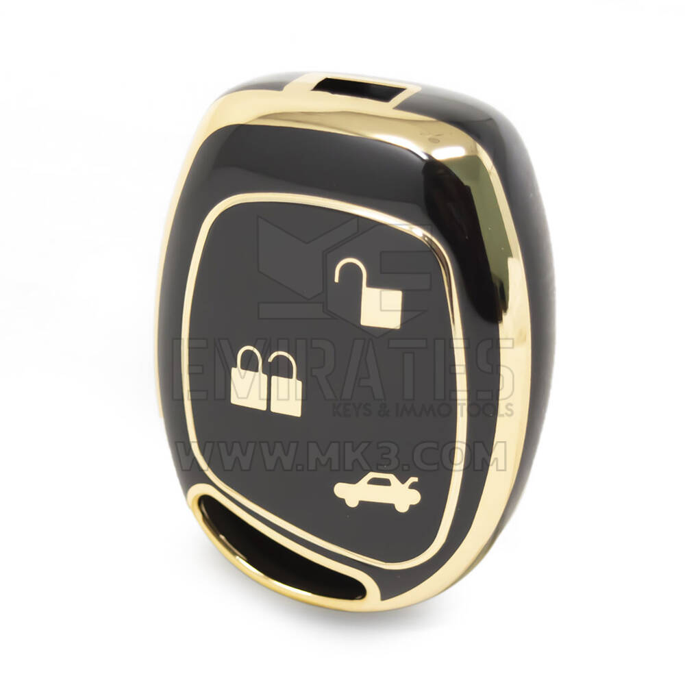 Нано-высококачественный чехол для дистанционного ключа Ford с 3 кнопками черного цвета Ford-L11J