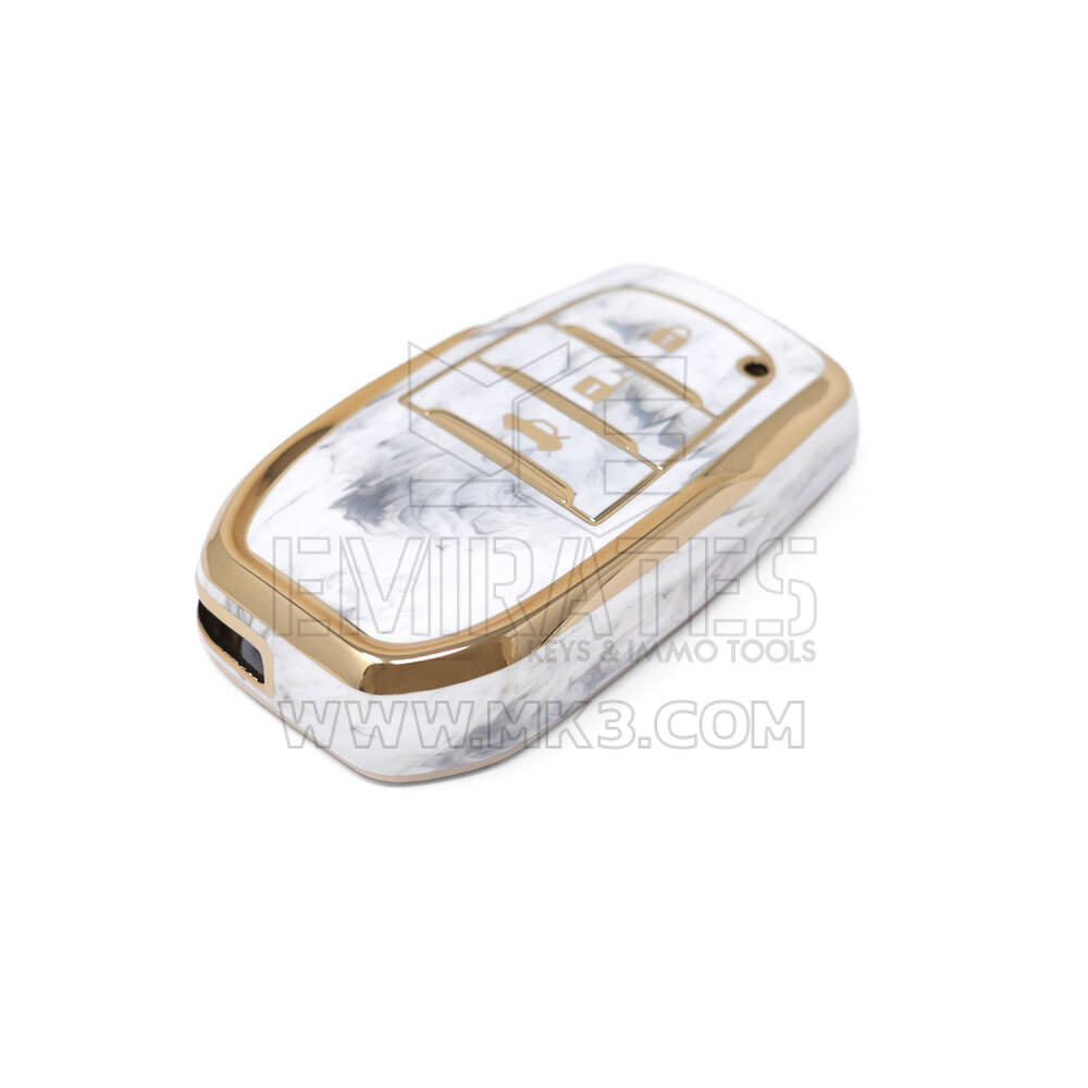 Novo aftermarket nano capa de mármore de alta qualidade para chave remota toyota 3 botões cor branca TYT-A12J3H Chaves dos Emirados