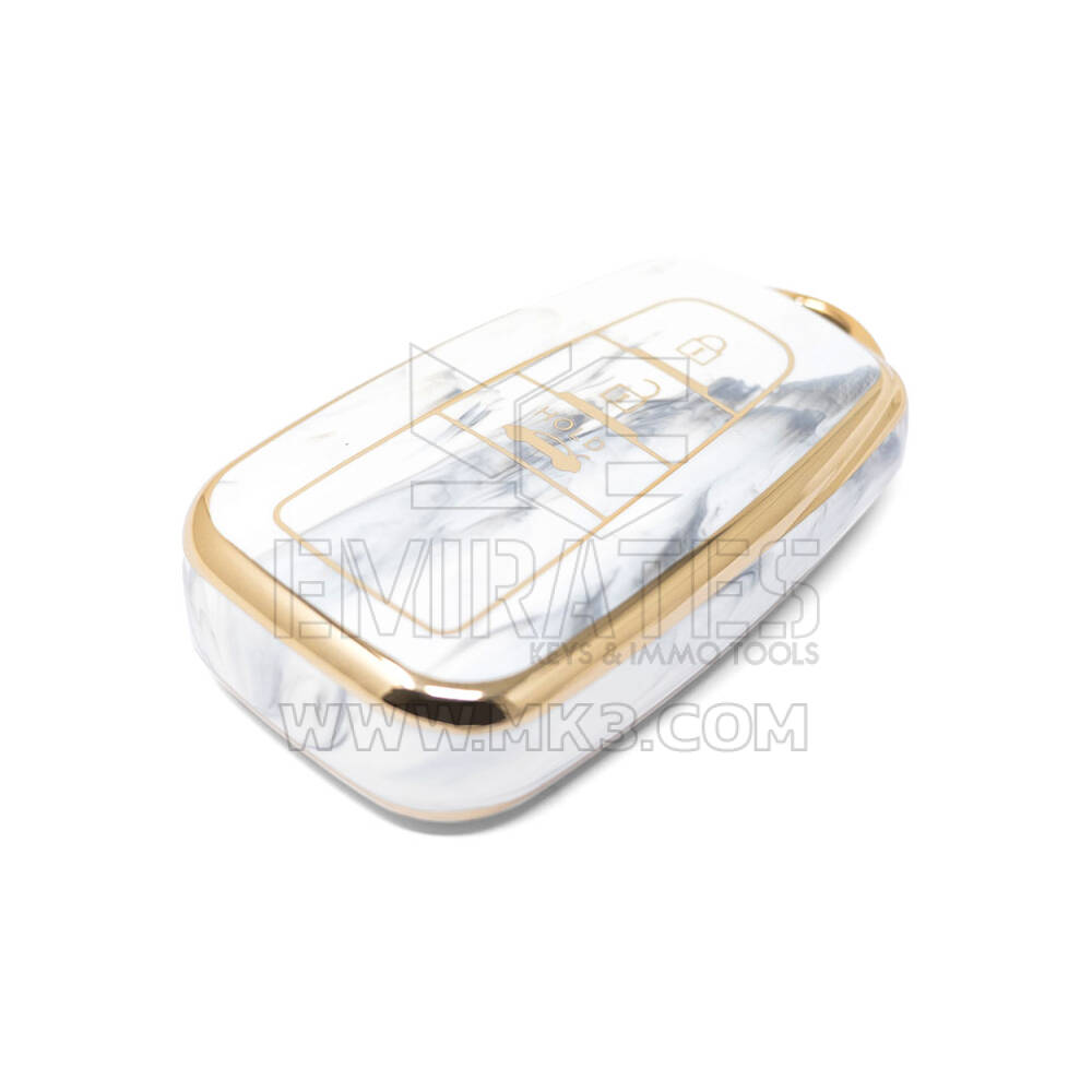 Novo aftermarket nano capa de mármore de alta qualidade para chave remota toyota 3 botões cor branca TYT-B12J3 Chaves dos Emirados