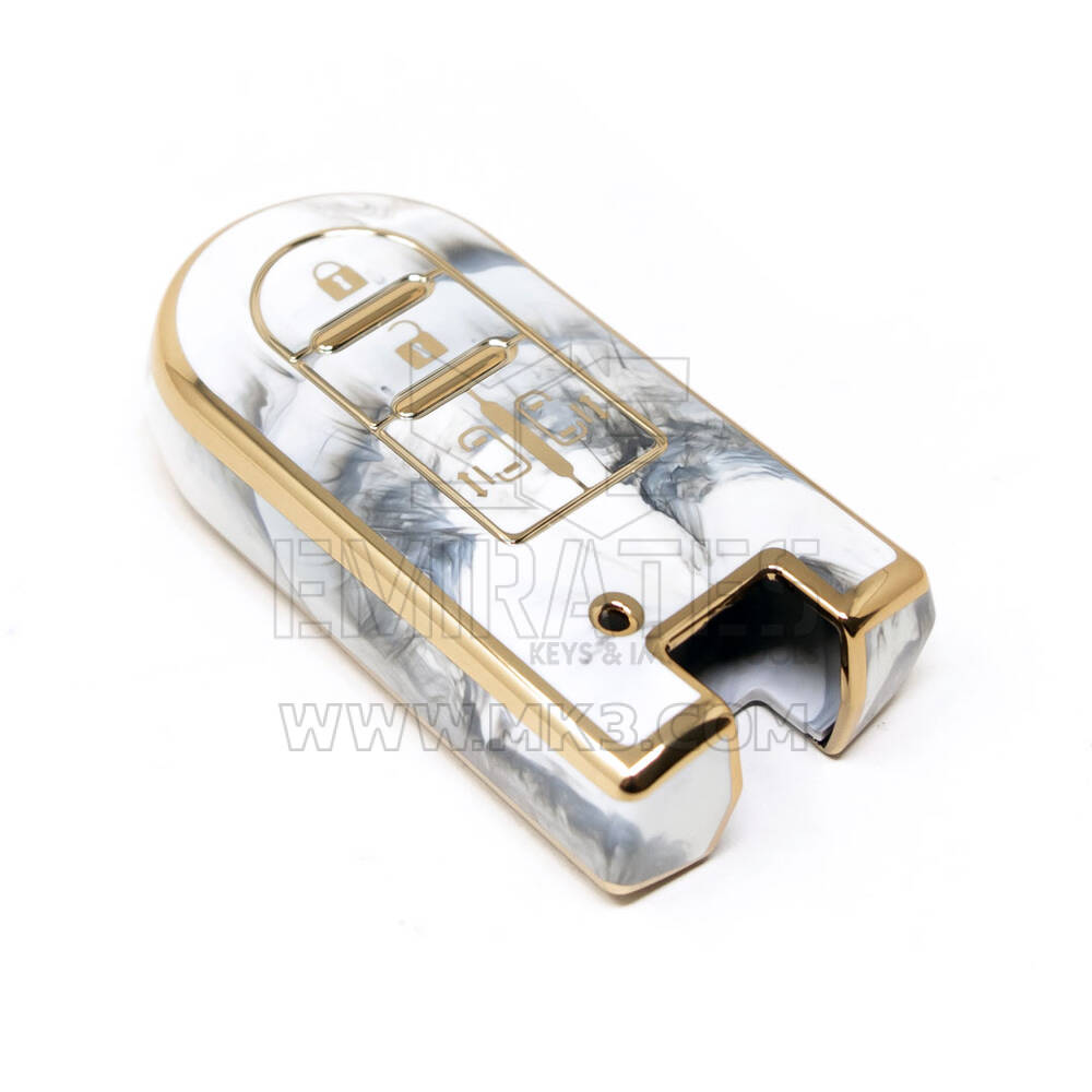 Novo aftermarket nano capa de mármore de alta qualidade para chave remota toyota 4 botões cor branca TYT-G12J4B Chaves dos Emirados