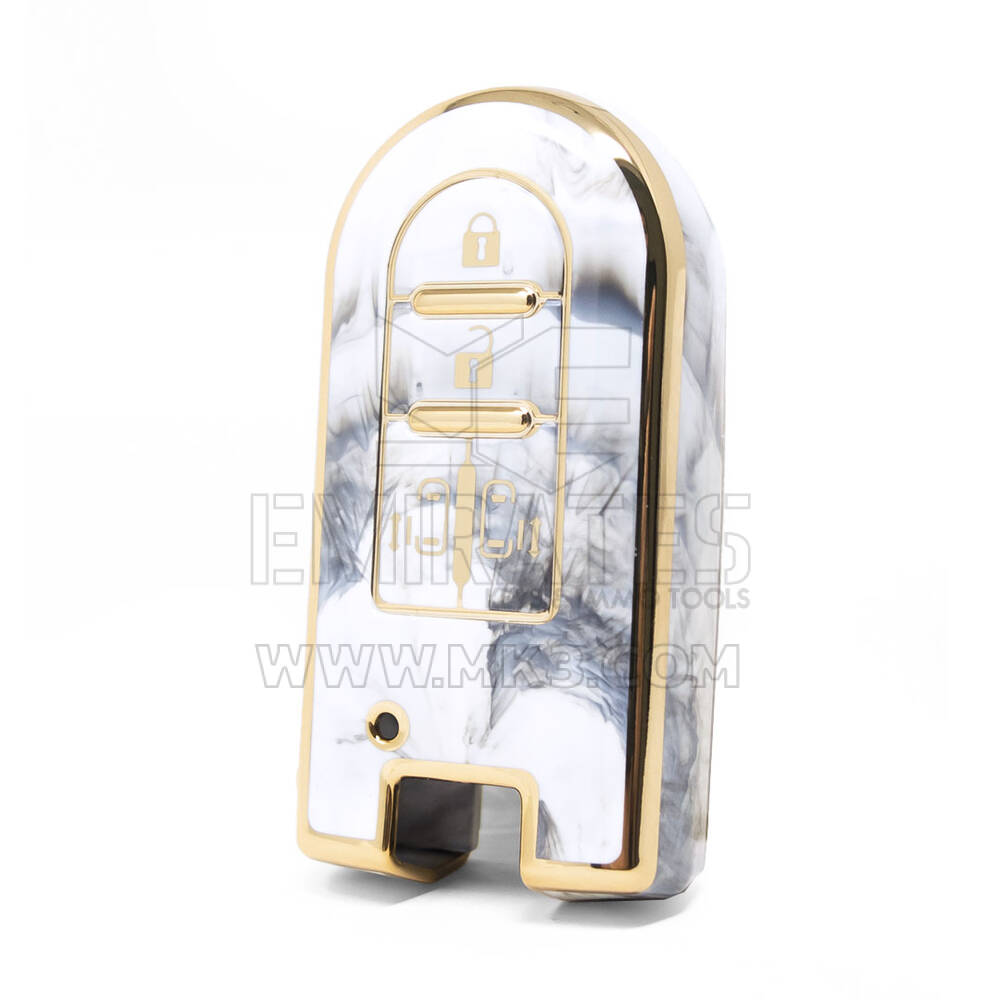 Capa de mármore nano de alta qualidade para chave remota Toyota 4 botões cor branca TYT-G12J4B