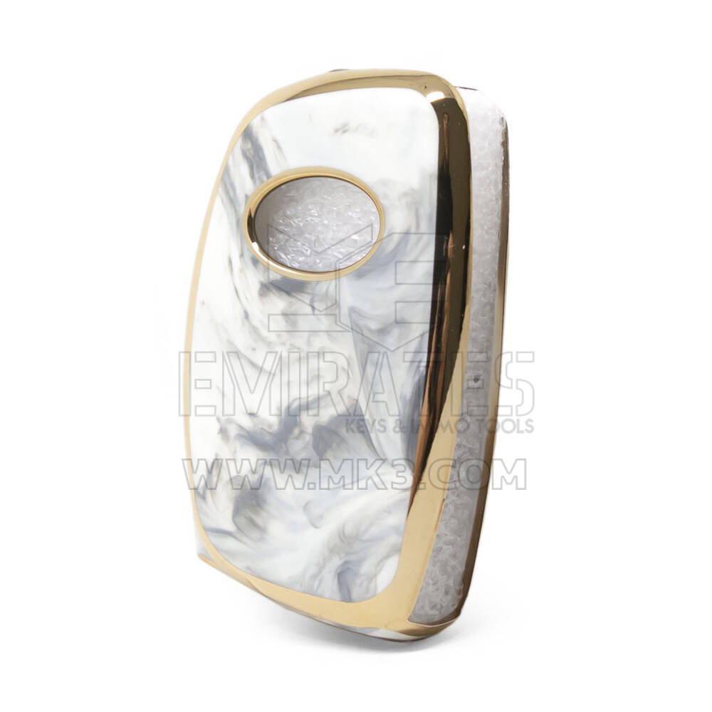 Cover Nano Marble per Hyundai Flip Key 3B Bianco HY-B12J3A | MK3