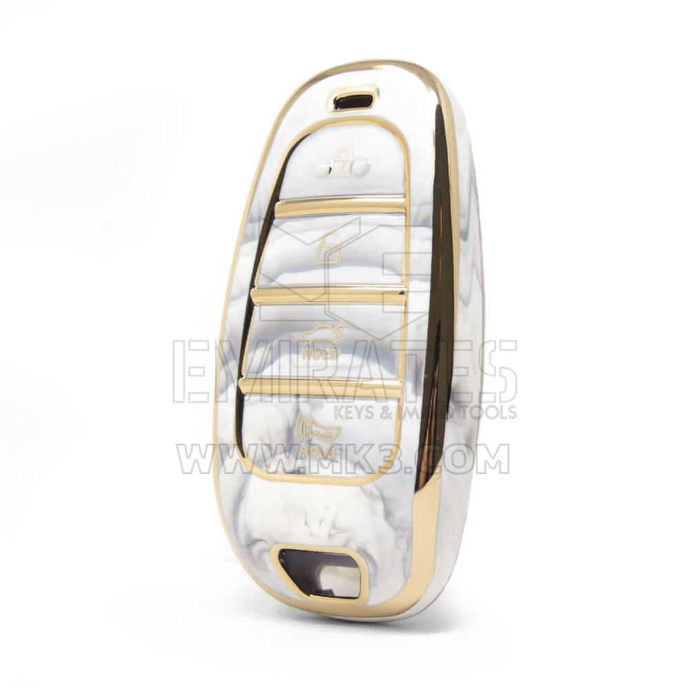 Cover in marmo Nano di alta qualità per chiave remota Hyundai 4 pulsanti colore bianco HY-H12J4A