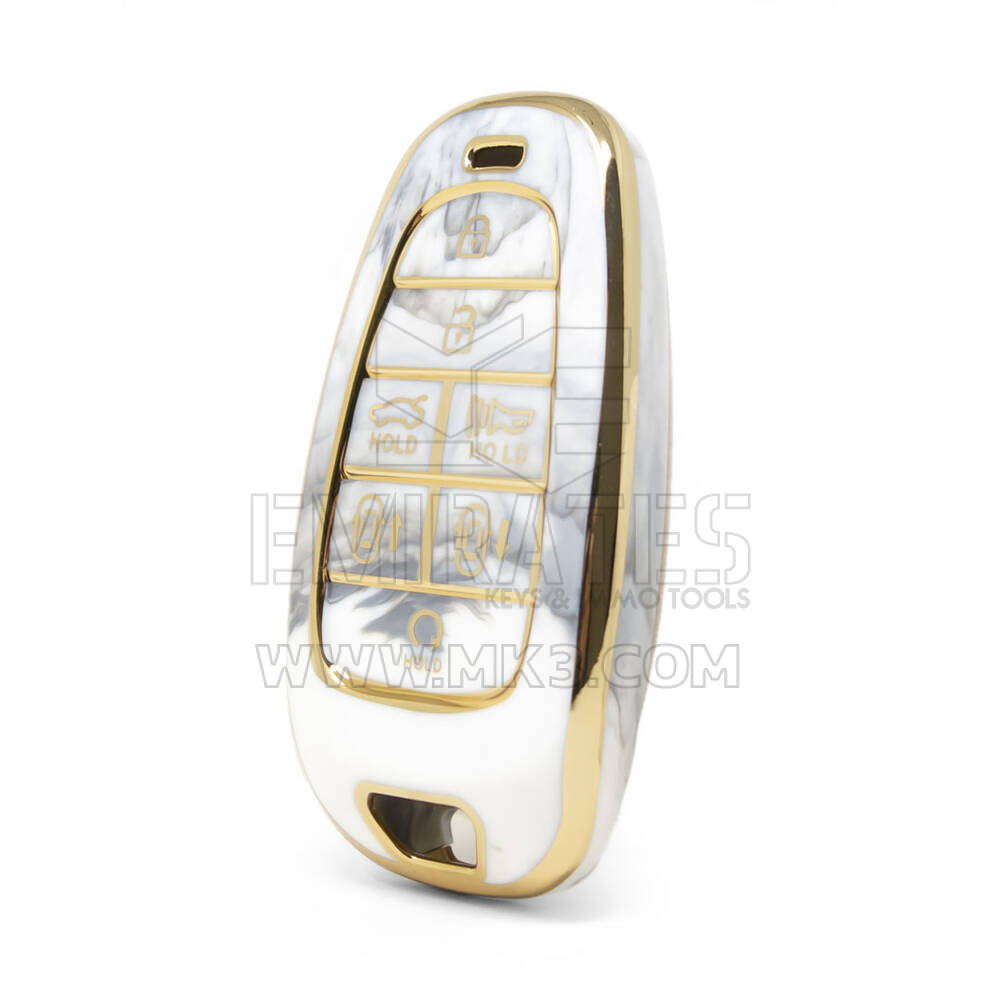 Cover in marmo Nano di alta qualità per chiave remota Hyundai 7 pulsanti colore bianco HY-H12J7