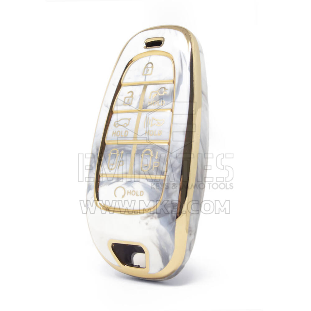Cover in marmo Nano di alta qualità per chiave remota Hyundai 8 pulsanti colore bianco HY-H12J8