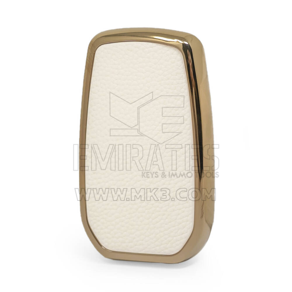 Capa de couro nano ouro para Toyota Key 3B branco TYT-A13J3 | MK3