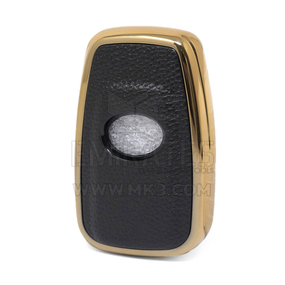 Capa de couro nano ouro para Toyota Key 2B preta TYT-B13J2 | MK3
