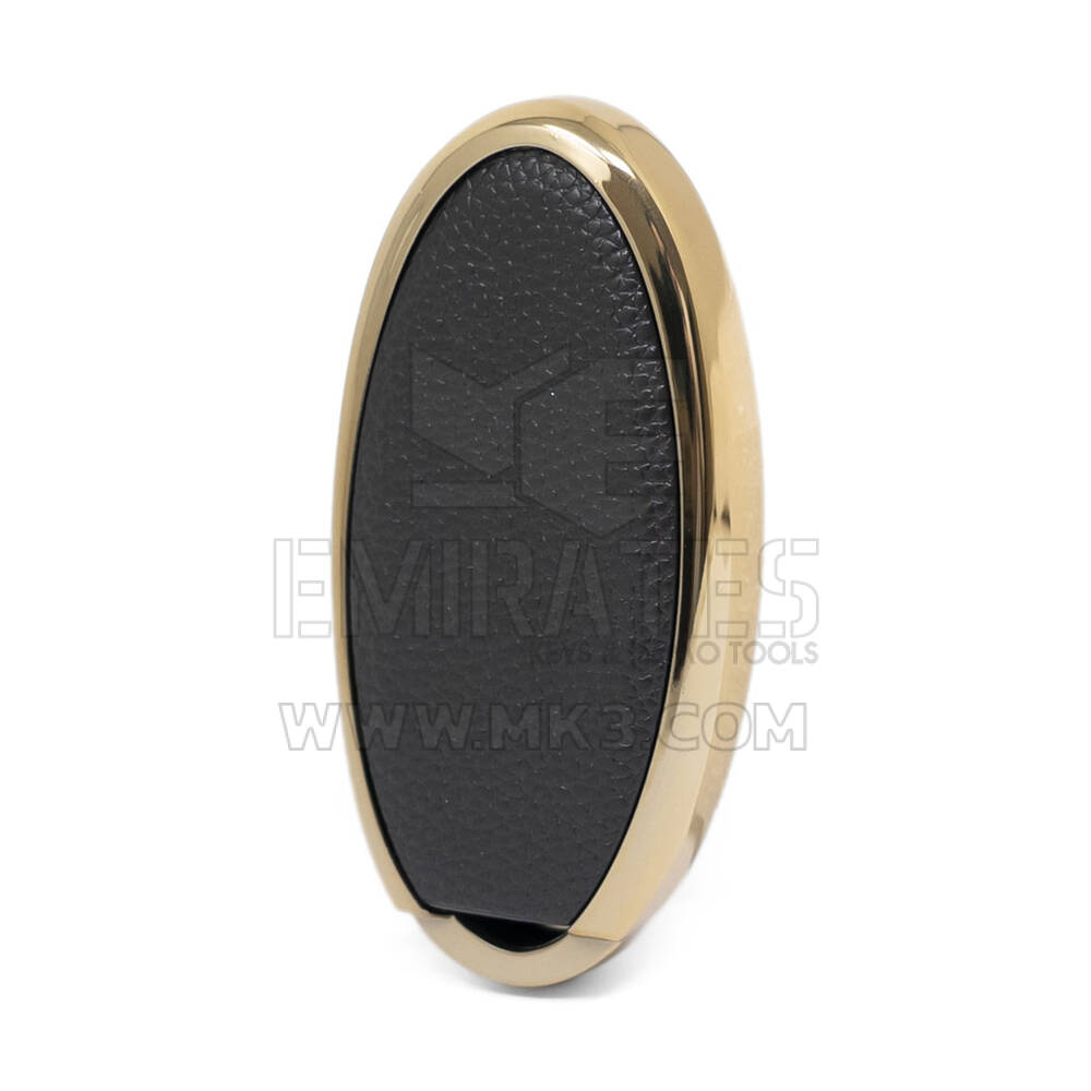 Cover in pelle Nano Gold per Nissan Key 2B Nera NS-A13J3C | MK3