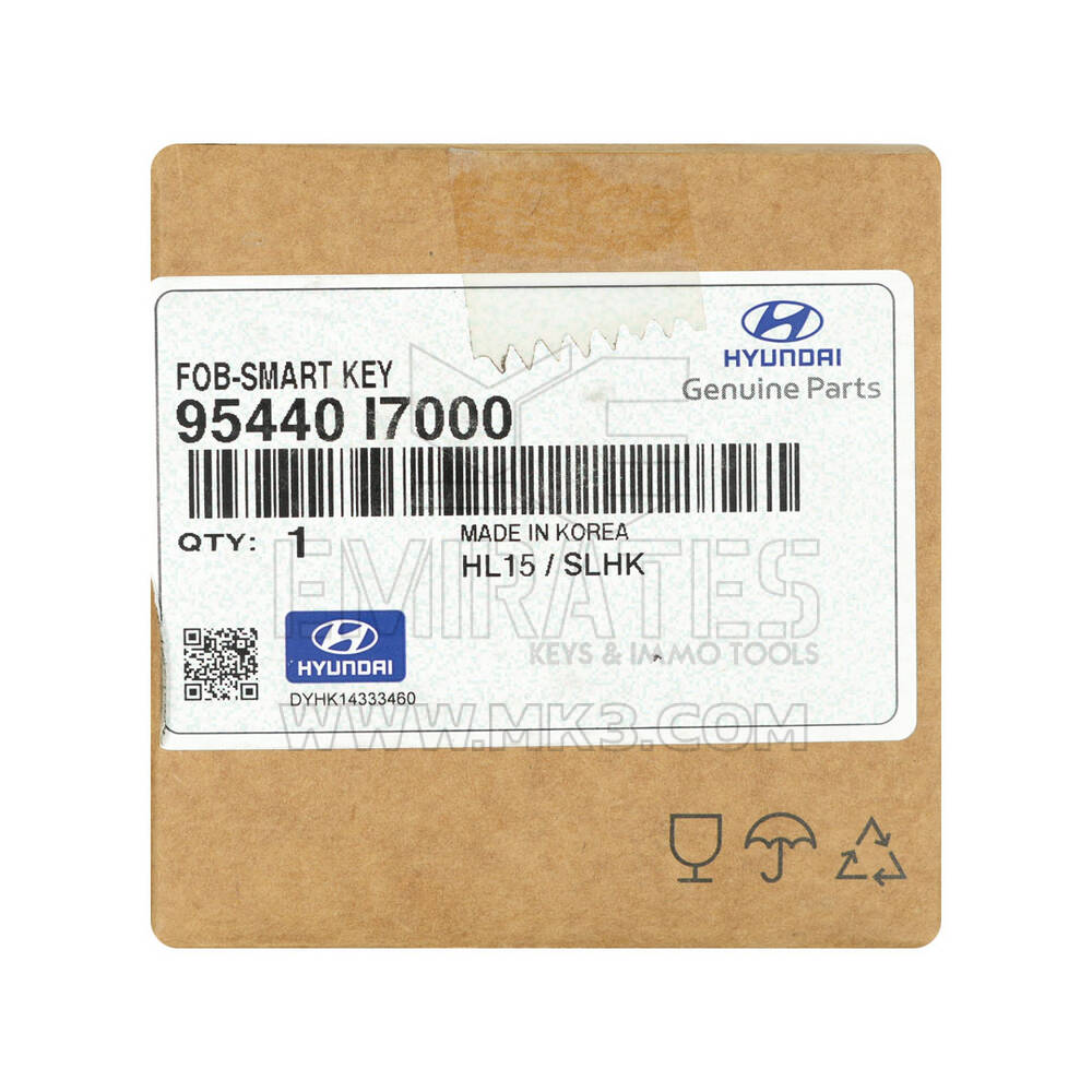 Yeni Hyundai Creta 2023 Orijinal / OEM Akıllı Uzaktan Anahtar 3 Düğme 433MHz OEM Parça Numarası: 95440-I7000 , 95440I7000 - FCC ID: MBEC3FOB2007 | Emirates Anahtarları