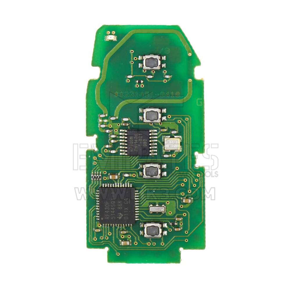 Toyota Avalon remodelado 2019-2023 Original Smart Remote PCB 4 botões 312.11 / 314.35MH Número de peça compatível: 8990H-07010 / 8990H-07020 / 8990H-07080 com revestimento de reposição | Chaves dos Emirados 