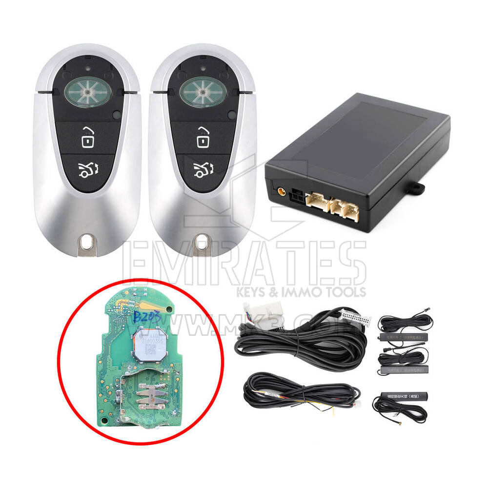 Mercedes otomobilleri için Anahtarsız Giriş Kiti, Fabrika OEM Basmalı Çalıştırma Düğmesi (Anahtar Ekle) ESW309C01-N-PP-BE3 ile çalışır