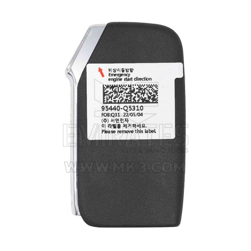 Chave remota inteligente original usada para KIA Seltos 2021, 3 botões, 433MHz. Número da peça OEM: 95440-Q5310, 95440Q5310 | Emirates Keys