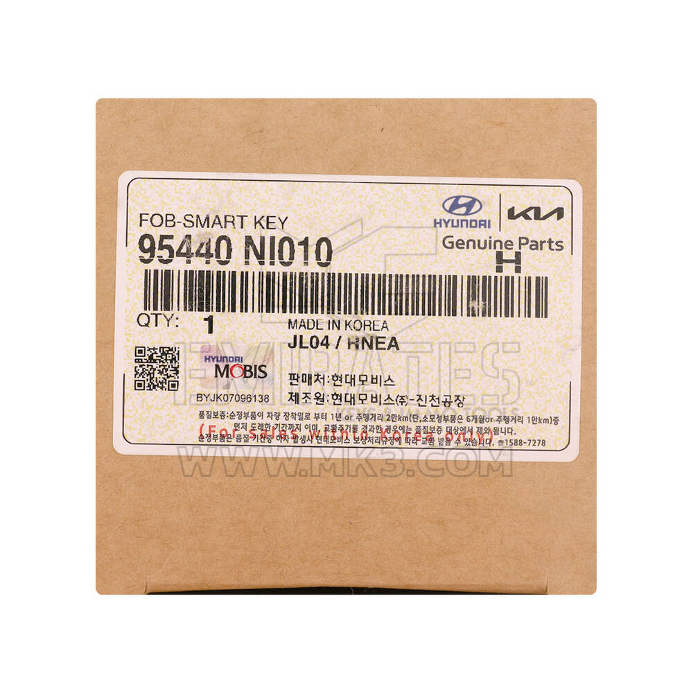 New Hyundai IONIQ 2024 Genuine / OEM Smart Remote Key 6+1Buttons 433MHz OEM Part Number: 95440-NI010, 95440NI010 | Emirates Keys