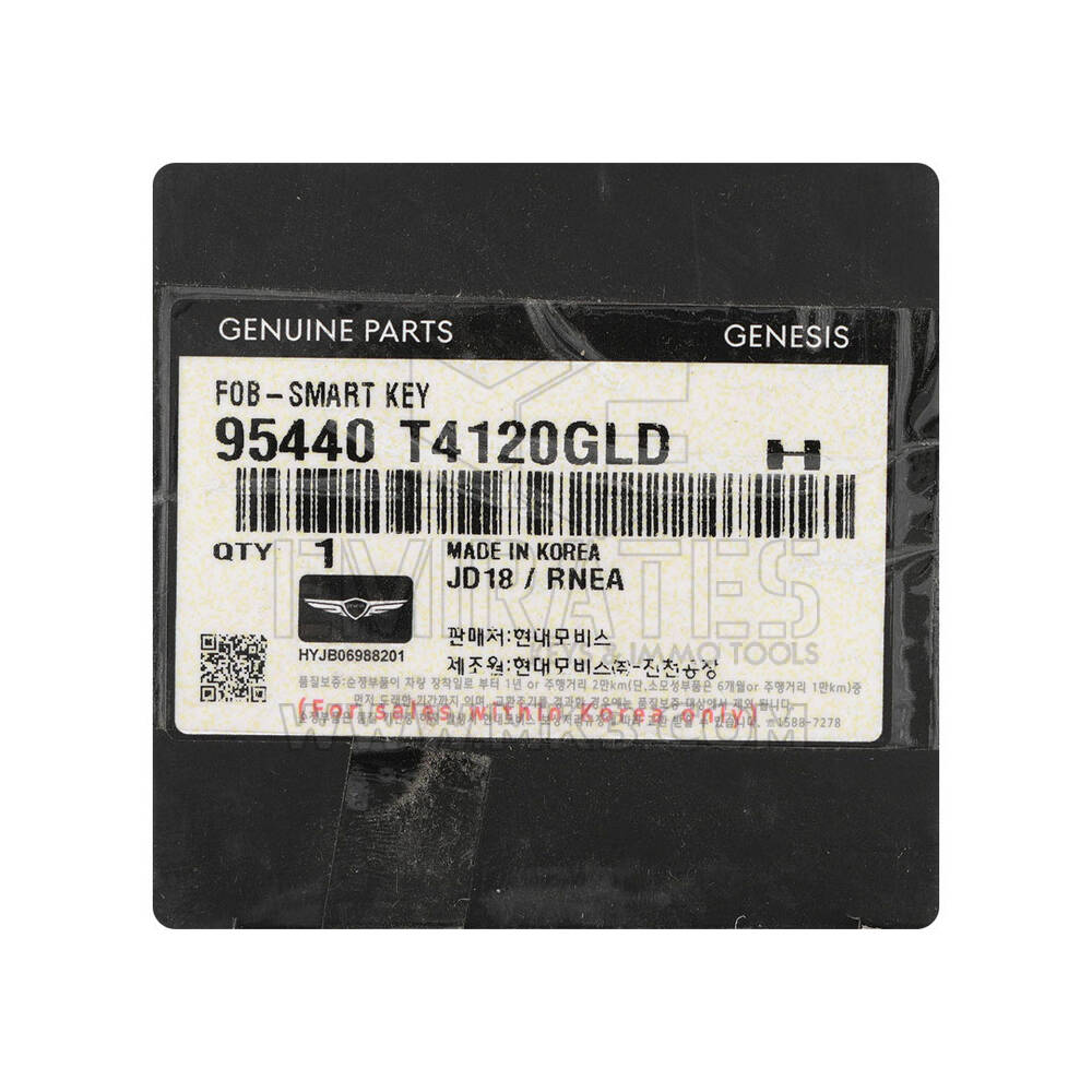 New Genesis G90 2024 Genuine / OEM Smart Remote Key 6+1 Buttons 433MHz OEM Part Number: 95440-T4120GLD , 95440T4120GLD | Emirates Keys