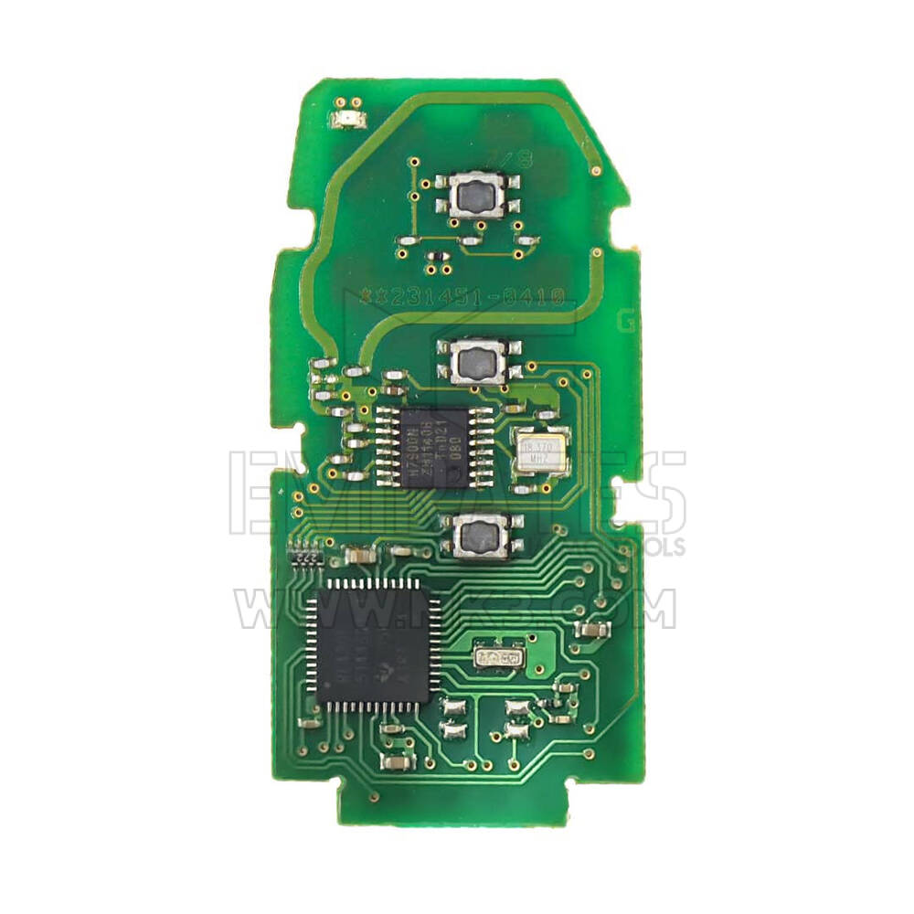 Toyota Rav4 2019-2022 reformado, chave inteligente original, PCB, 2 botões, 433 MHz, número de peça compatível: 8990H-42170 / 8990H-42830 / 8990H-42180 / 8990H-42340 / 8990H-0E070 com carcaça de reposição | Chaves Emirates