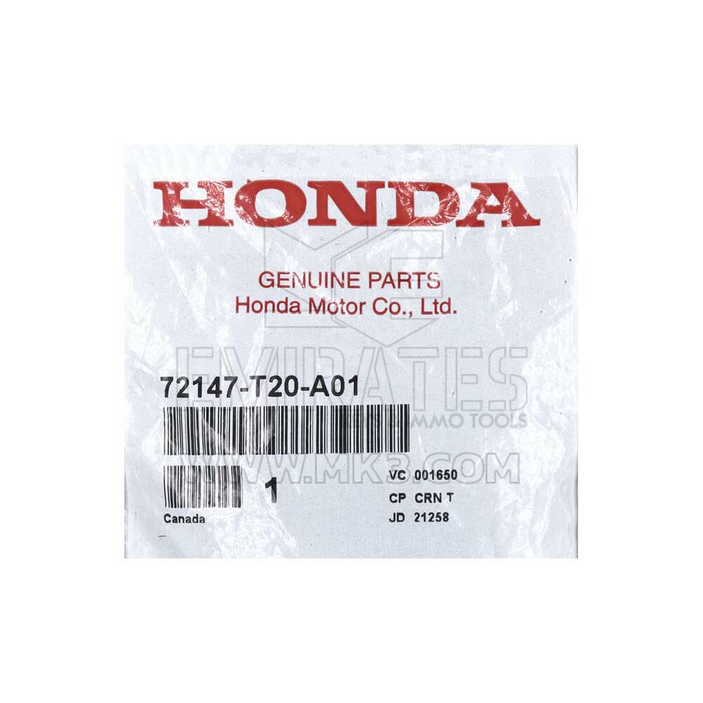 Nouvelle clé télécommande intelligente d'origine / OEM Honda Civic 2022 3 + 1 boutons 433,66 / 434,18 MHz Numéro de pièce OEM: 72147-T20-A01 | Emirates Keys