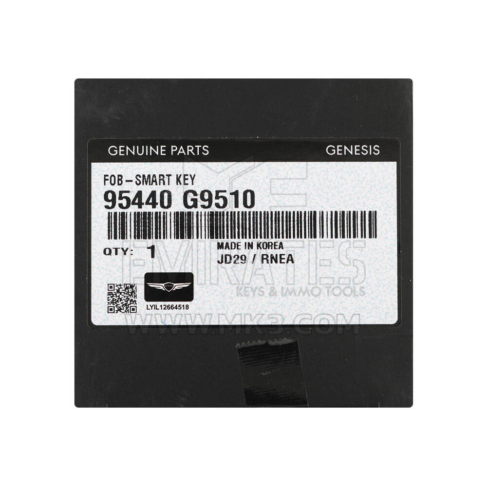 New Hyundai Genesis G70 2021 Genuine / OEM Smart Remote Key 4 Buttons 433MHz OEM Part Number: 95440-G9510, 95440G9510 | Emirates Keys
