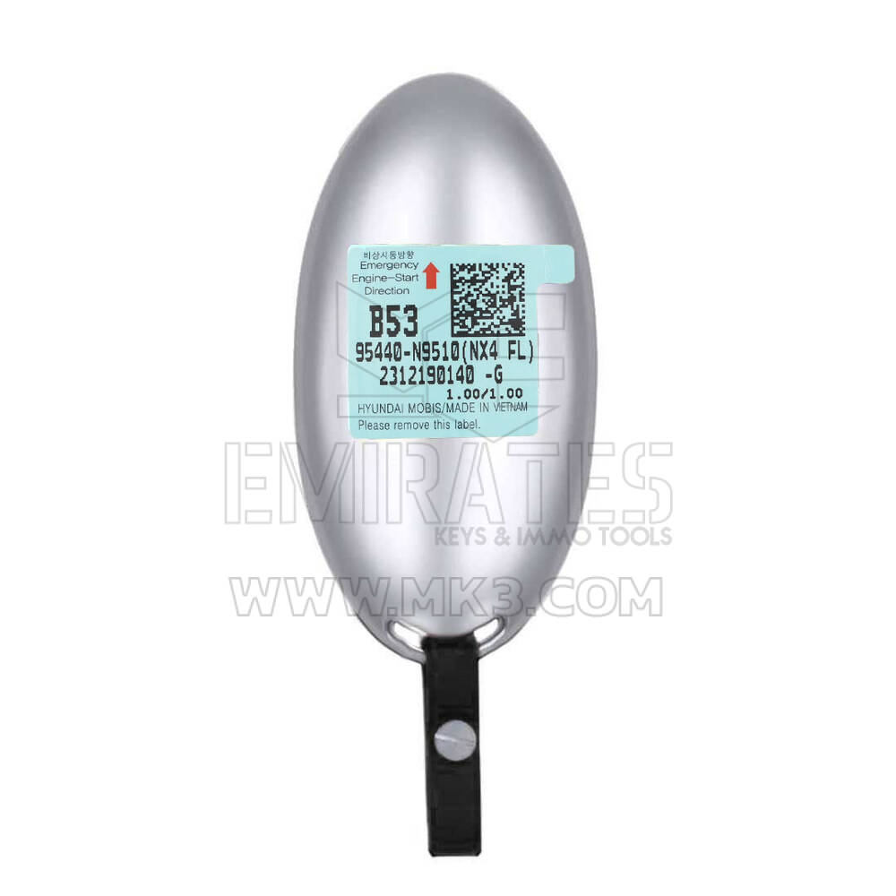 Nuova chiave telecomando intelligente originale/OEM Hyundai Tucson 2023 6+1 pulsanti 433 MHz Numero parte OEM: 95440-N9510, 95440N9510 | Emirates Keys