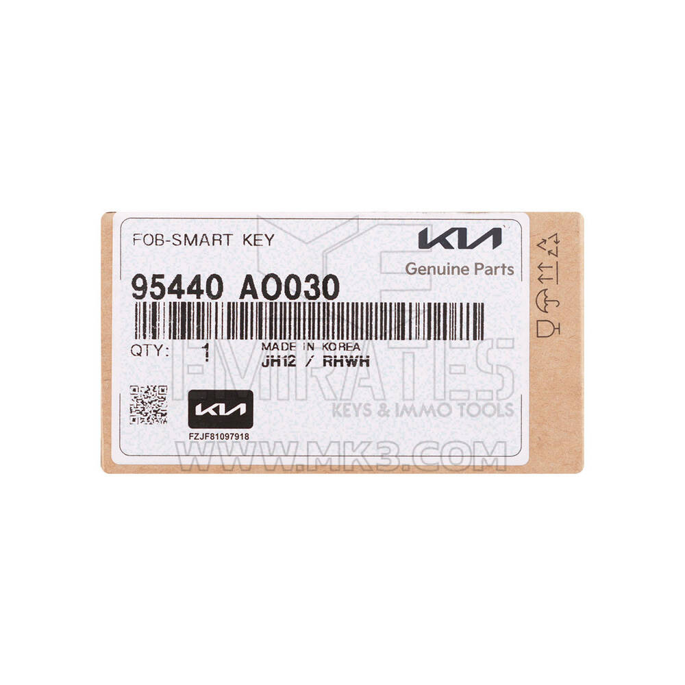New KIA Niro 2023 Genuine / OEM Smart Remote Key 4 Buttons 433MHz OEM Part Number: 95440-AO030, 95440AO030 | Emirates Keys