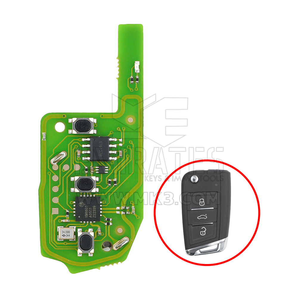 Xhorse Special PCB Board With XT27B Chip 3 Buttons Exclusively For Volkswagen Models XZVGM1EN