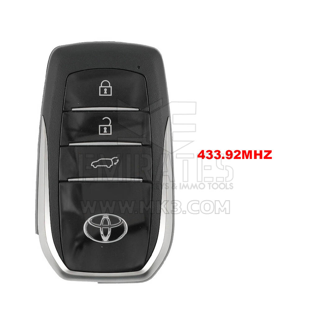 Toyota Land Cruiser GR 2022-2024 Chave Remota Inteligente Genuína 3 Botões 433,92 MHz 8990H-60411