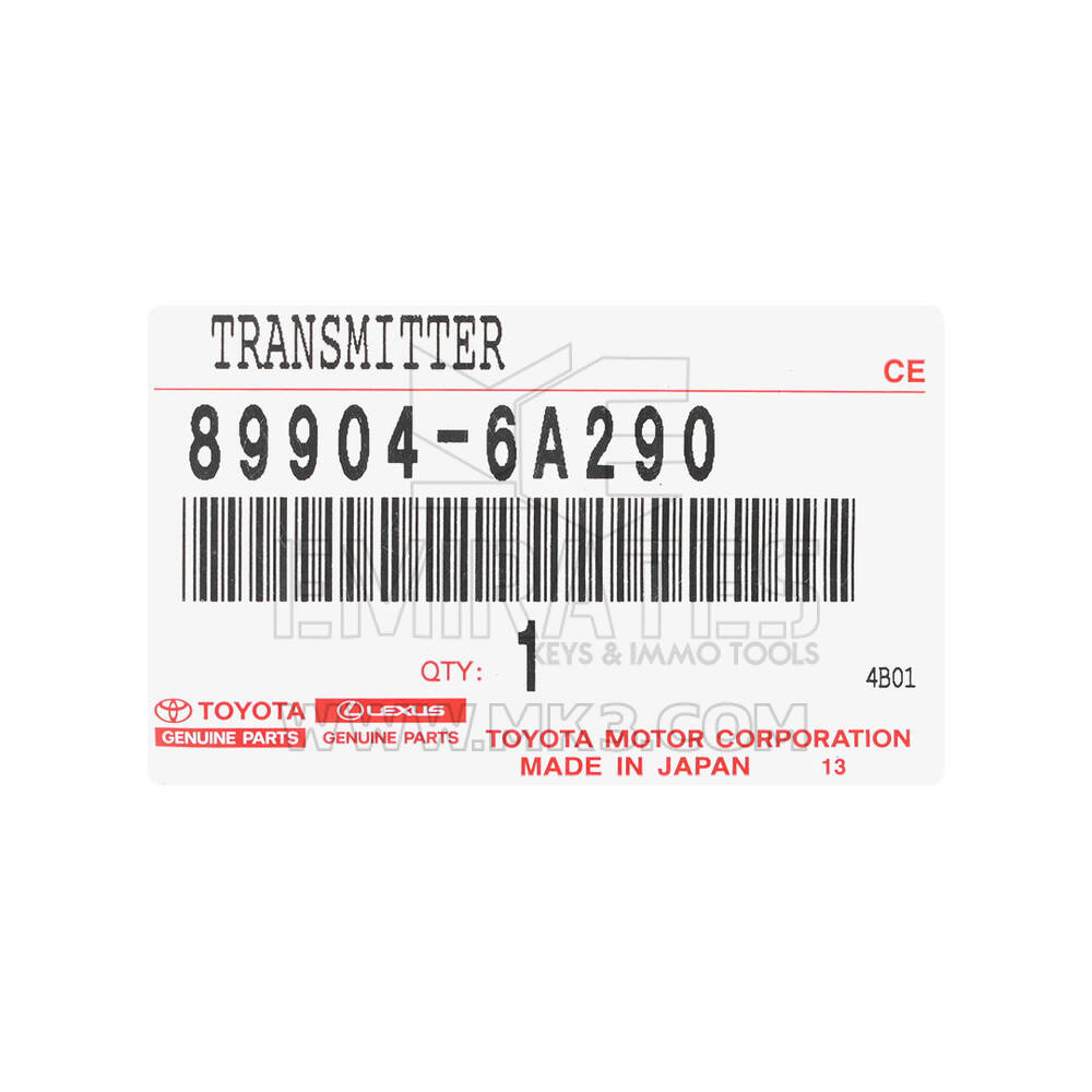New Toyota Land Cruiser Prado 2020 Genuine / OEM Smart Remote Key 3 Buttons 315.11/314.35MHz OEM Part Number: 89904-6A290 , 899046A290 | Emirates Keys
