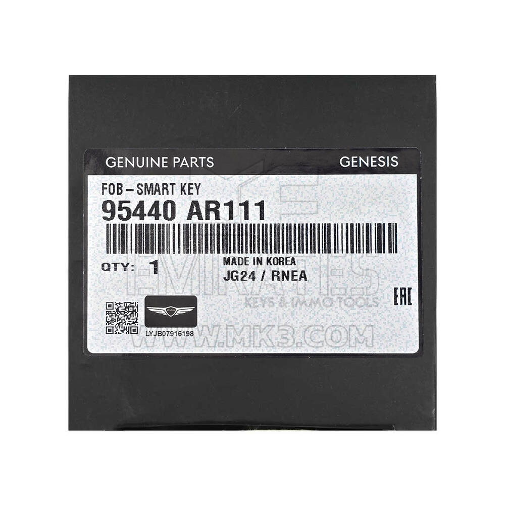 Nuova chiave telecomando intelligente originale Genesis GV70 2022 / OEM 6 pulsanti 433 MHz Numero parte OEM: 95440-AR111, 95440AR111 | Emirates Keys