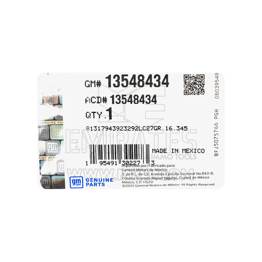 New GMC Yukon 2021-2024 Genuine / OEM Smart Remote Key 5+1 Buttons 433MHz OEM Part Number: 13548434 | Emirates Keys