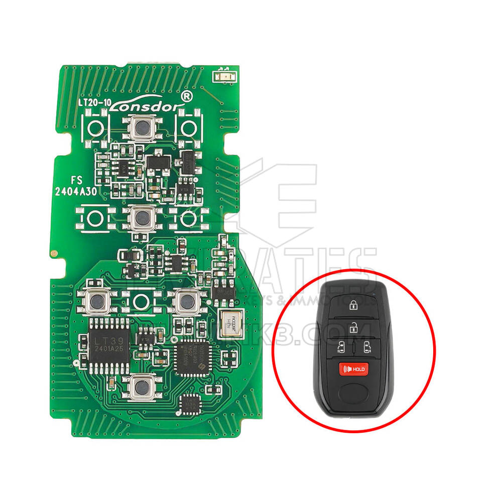 Lonsdor LT20-10 Toyota / Lexus Universal Smart Remote Key PCB 5 buttons