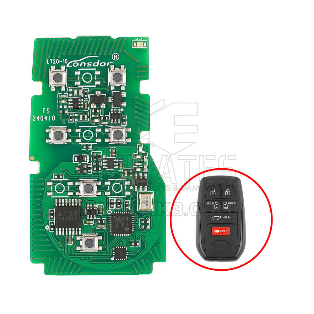 Lonsdor LT20-10 Toyota / Lexus Universal Smart Remote Key PCB 6 buttons