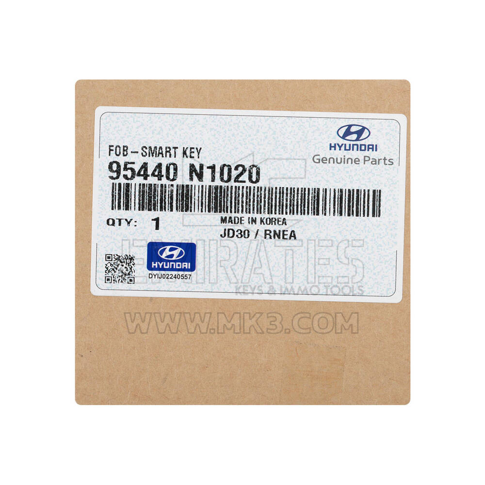 New Hyundai Grandeur 2024 Genuine / OEM Smart Remote Key 4 Buttons 433MHz OEM Part Number: 95440-N1020, 95440N1020 | Emirates Keys