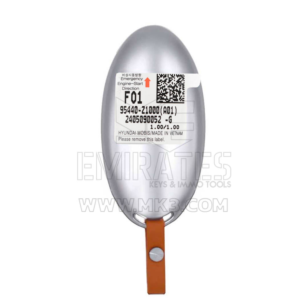 Nuova chiave telecomando intelligente originale Hyundai / OEM 3+1 pulsanti 433 MHz Codice articolo OEM: 95440-Z1000, 95440Z1000 | Chiavi degli Emirati