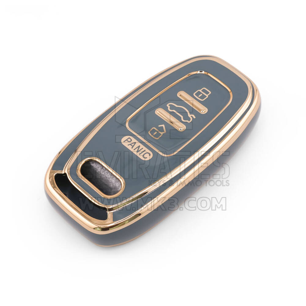 New Aftermarket Nano High Quality Cover For Audi Remote Key 4 Button Gray Color Audi-A11J4 | Emirates Keys
