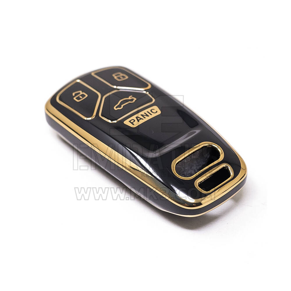 New Aftermarket Nano High Quality Cover For Audi Remote Key 4 Button Black Color Audi-B11J4 | Emirates Keys