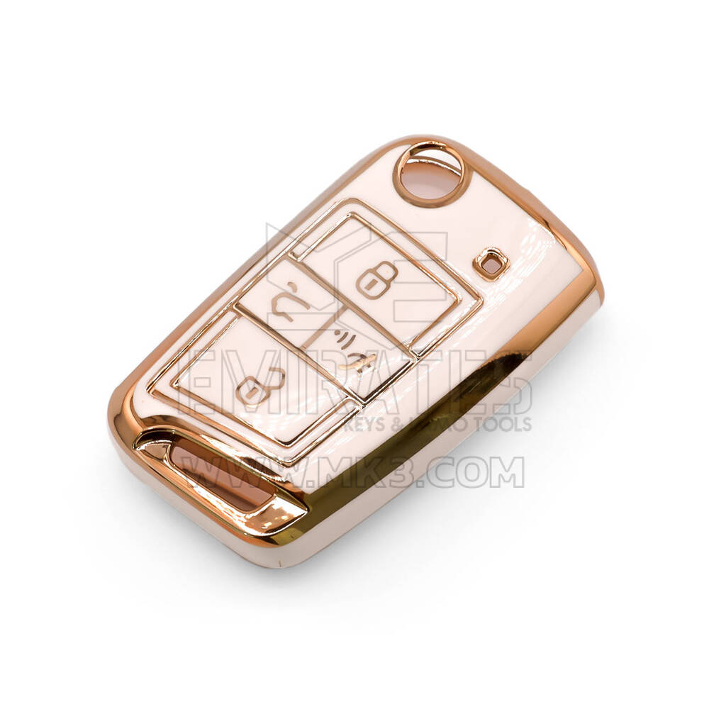 New Aftermarket Nano High Quality Cover For Volkswagen Remote Key 4 Button White Color VW-B11J4 | Emirates Keys