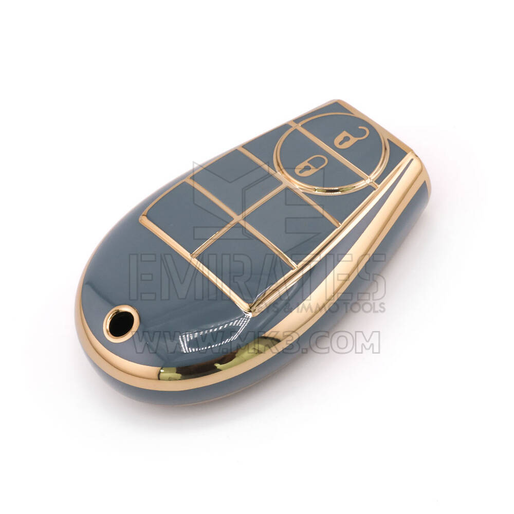Nova capa de reposição Nano de alta qualidade para chave remota Dodge 2 botões cor cinza Dodge-A11J2 | Chaves Emirates