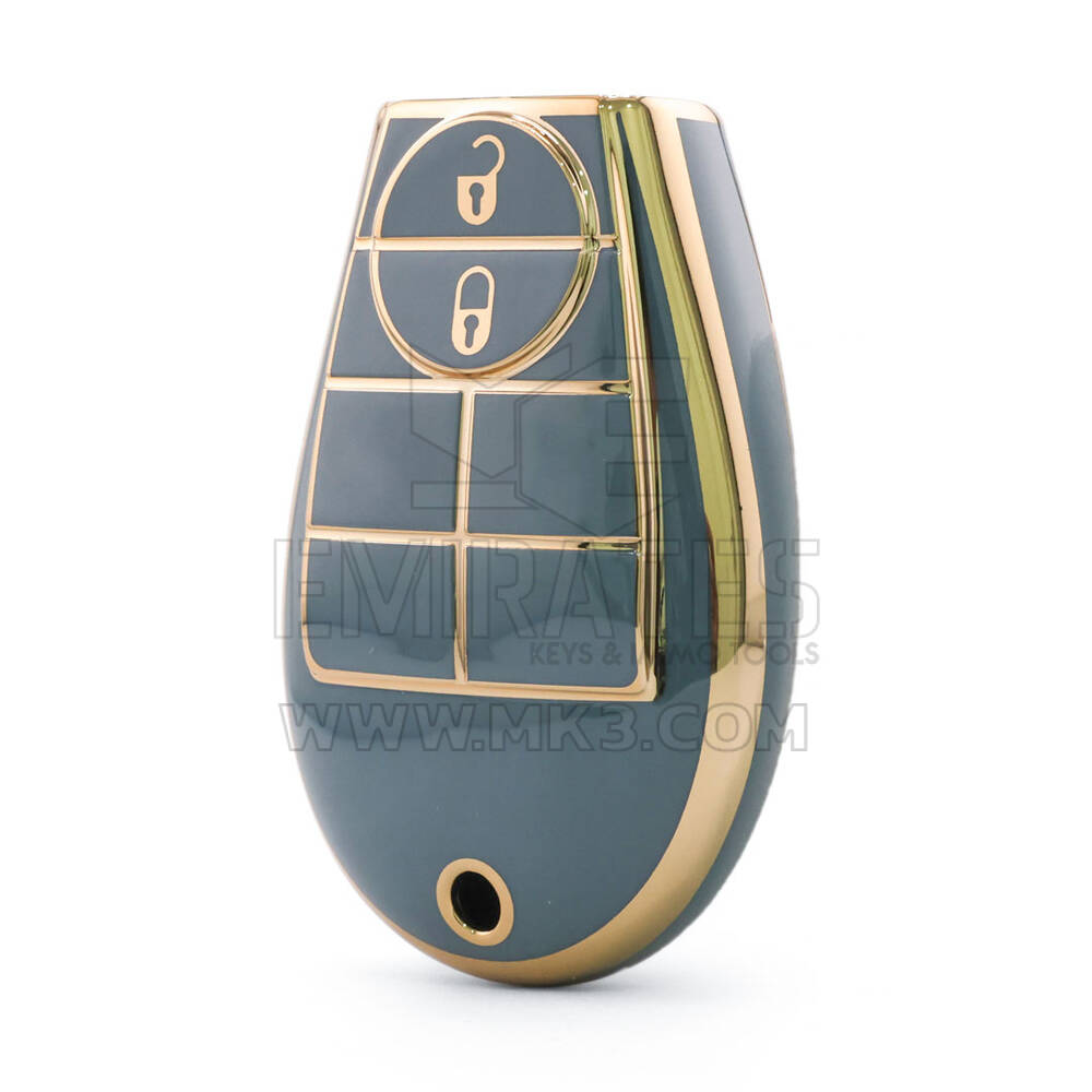 Capa Nano de Alta Qualidade para Chave Remota Dodge 2 Botões Cor Cinza Dodge-A11J2