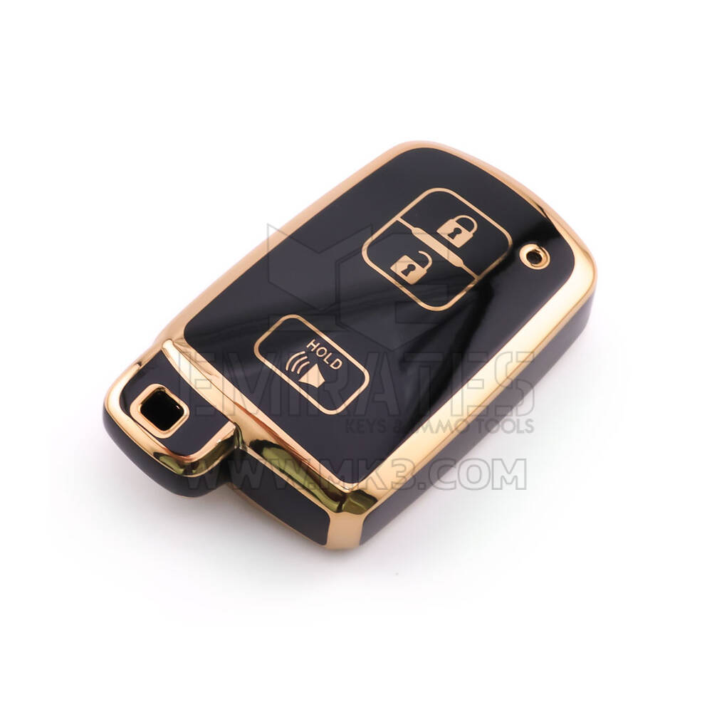Nova capa de reposição Nano de alta qualidade para Toyota Remote Key 3 botões cor preta TYT-D11J3B | Chaves Emirates