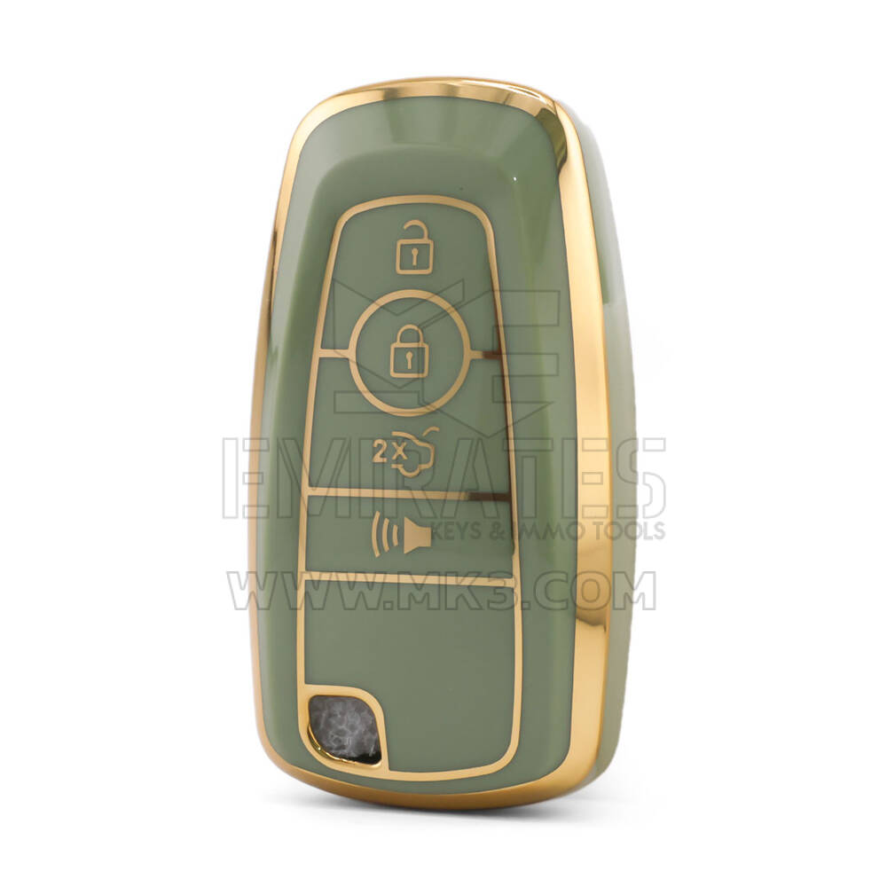 Funda nano de alta calidad para llave remota Ford de 4 botones, color verde Ford-B11J4B