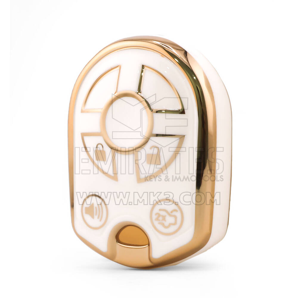 Funda nano de alta calidad para llave remota Ford de 4 botones, color blanco Ford-K11J4