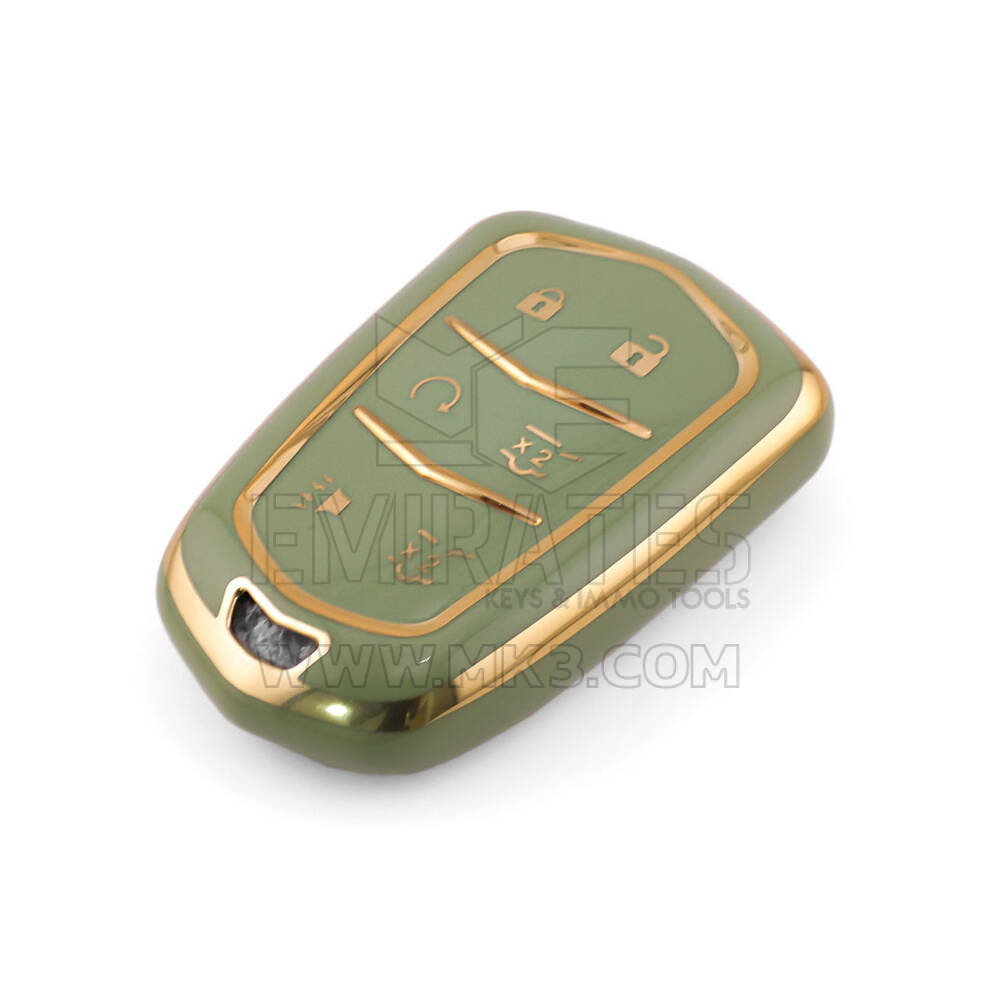 Nouvelle coque de rechange de haute qualité pour clé télécommande Cadillac 6 boutons couleur verte CDLC-A11J6 | Emirates Keys