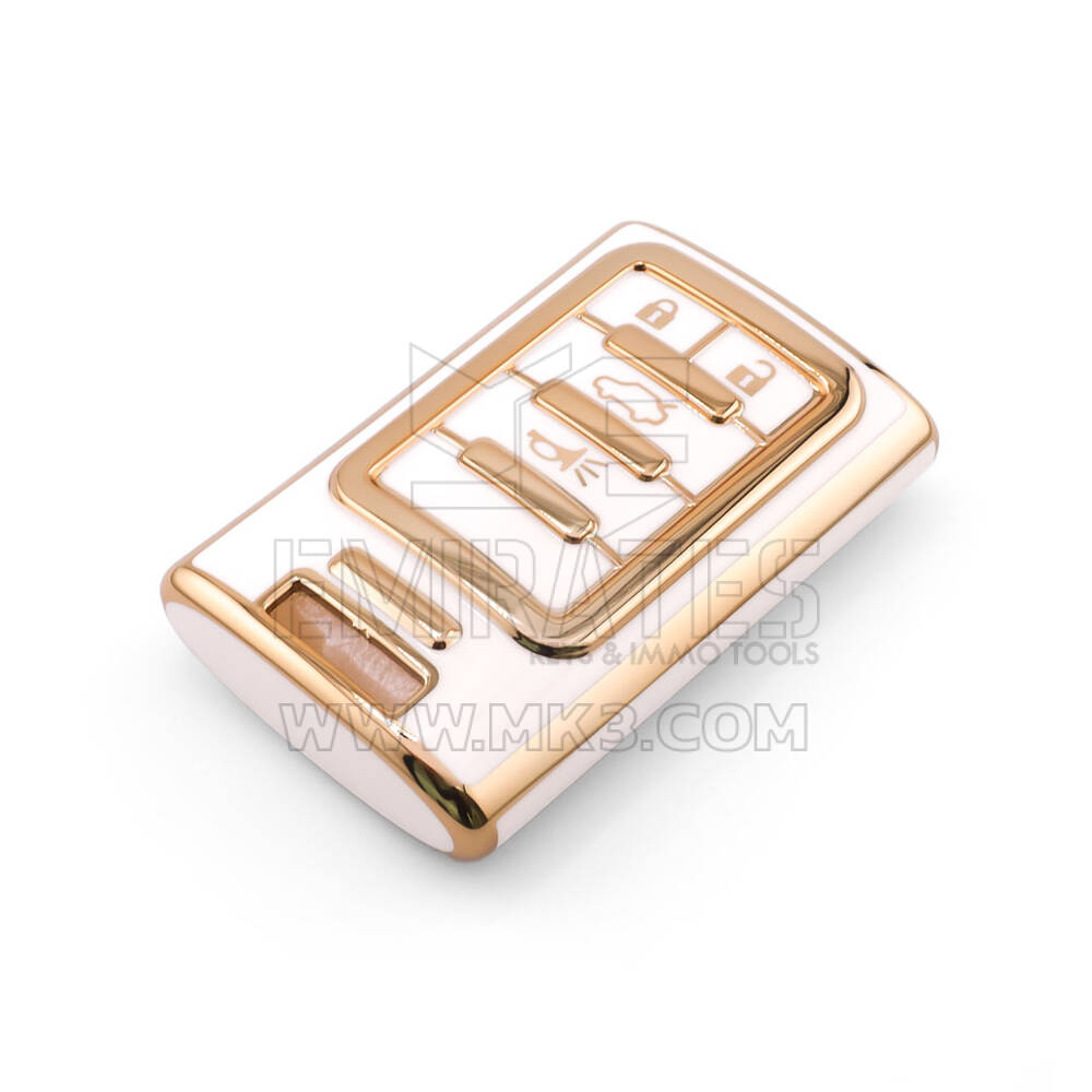 Nouvelle coque de rechange de haute qualité pour clé télécommande Cadillac 4 boutons, couleur blanche CDLC-C11J4 | Emirates Keys