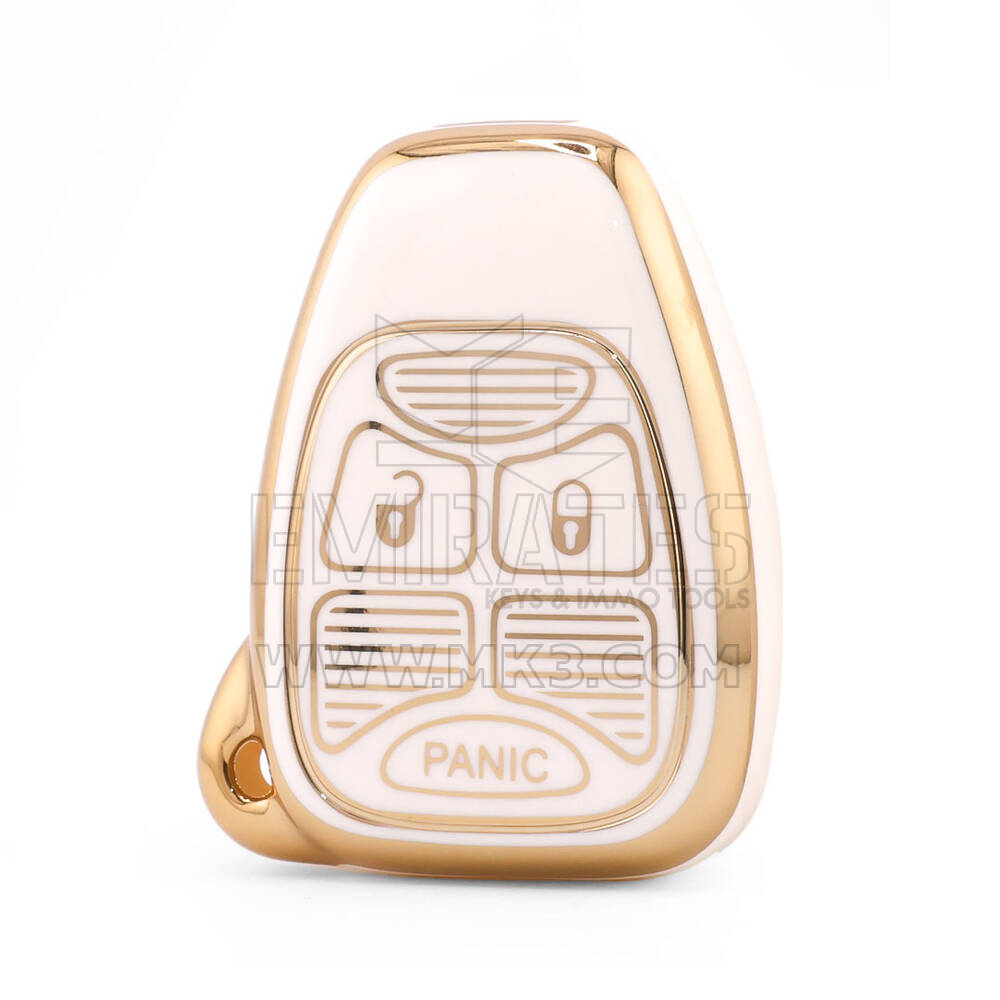 Capa Nano de Alta Qualidade para Chave Remota Chrysler 3 Botões Cor Branca CRSL-A11J3A