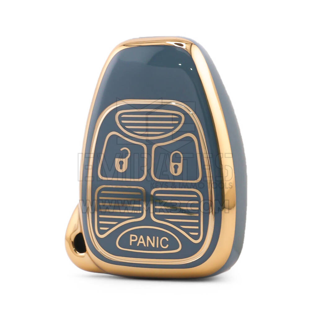 Capa Nano de Alta Qualidade para Chave Remota Chrysler 3 Botões Cor Cinza CRSL-A11J3A