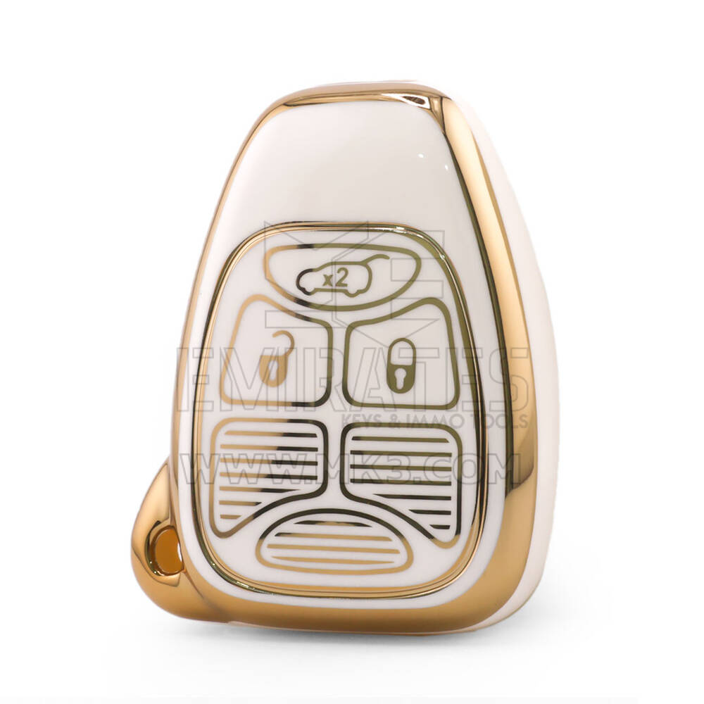 Capa Nano de Alta Qualidade para Chave Remota Chrysler 3 Botões Cor Branca CRSL-A11J3B