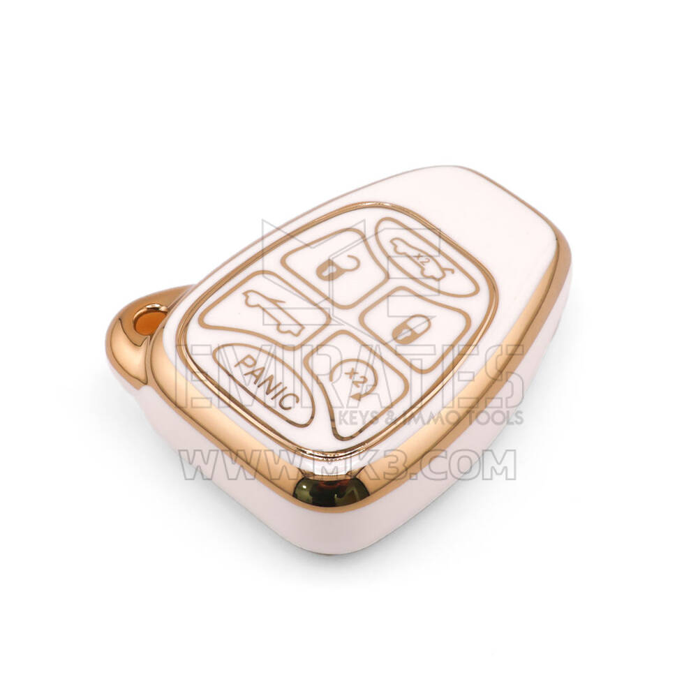 Nova capa de reposição Nano de alta qualidade para chave remota Chrysler 6 botões cor branca CRSL-A11J6 | Chaves Emirates