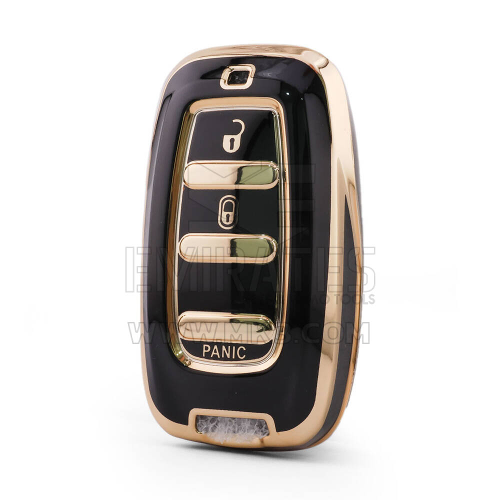 Capa Nano de Alta Qualidade para Chave Remota Chrysler 3 Botões Cor Preta CRSL-B11J3