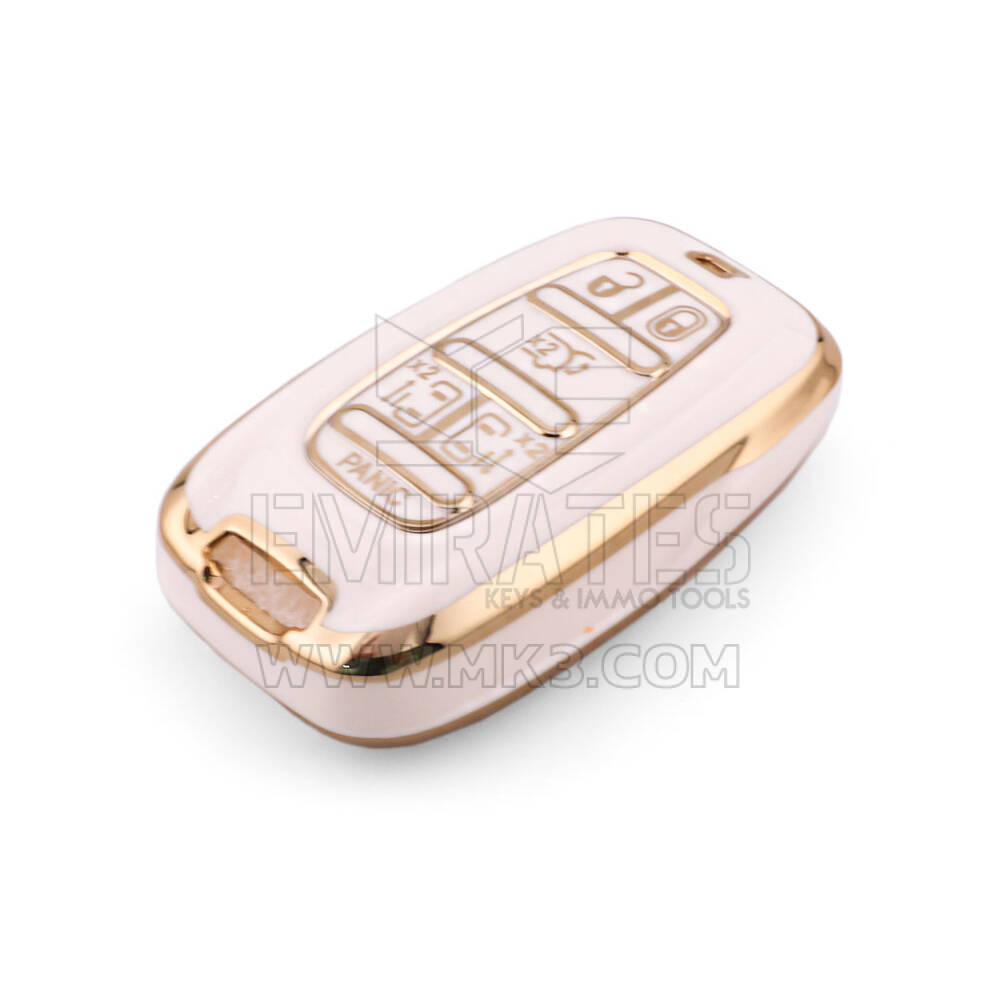 Nova capa de reposição Nano de alta qualidade para chave remota Chrysler 6 botões cor branca CRSL-B11J6 | Chaves Emirates