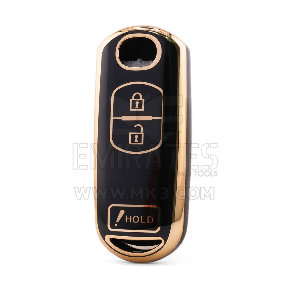 Funda nano de alta calidad para llave remota Mazda de 3 botones, color negro MZD-A11J3B